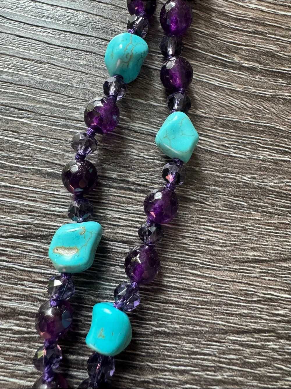 NWOT Tuckernuck Amethyst and Turquoise Necklace